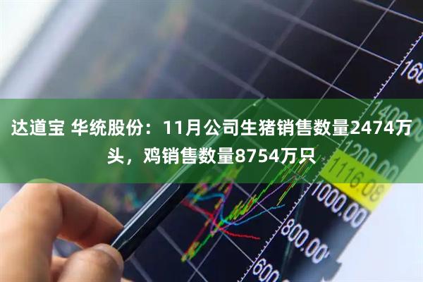 达道宝 华统股份：11月公司生猪销售数量2474万头，鸡销售数量8754万只